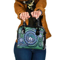 Torres Strait Islander Flag Day Personalised Shoulder Handbag Dhari Dugongs Sea Cows Aboriginal Art