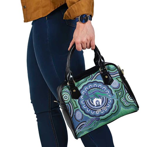 Torres Strait Islander Flag Day Personalised Shoulder Handbag Dhari Dugongs Sea Cows Aboriginal Art