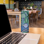 Torres Strait Islander Flag Day Personalised Skinny Tumbler Dhari Dugongs Sea Cows Aboriginal Art