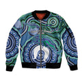 Torres Strait Islander Flag Day Personalised Sleeve Zip Bomber Jacket Dhari Dugongs Sea Cows Aboriginal Art