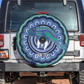 Torres Strait Islander Flag Day Personalised Spare Tire Cover Dhari Dugongs Sea Cows Aboriginal Art