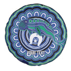 Torres Strait Islander Flag Day Personalised Spare Tire Cover Dhari Dugongs Sea Cows Aboriginal Art