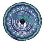 Torres Strait Islander Flag Day Personalised Spare Tire Cover Dhari Dugongs Sea Cows Aboriginal Art