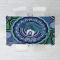 Torres Strait Islander Flag Day Personalised Tablecloth Dhari Dugongs Sea Cows Aboriginal Art