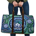 Torres Strait Islander Flag Day Personalised Travel Bag Dhari Dugongs Sea Cows Aboriginal Art
