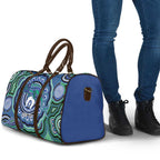 Torres Strait Islander Flag Day Personalised Travel Bag Dhari Dugongs Sea Cows Aboriginal Art