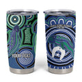Torres Strait Islander Flag Day Personalised Tumbler Cup Dhari Dugongs Sea Cows Aboriginal Art