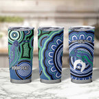 Torres Strait Islander Flag Day Personalised Tumbler Cup Dhari Dugongs Sea Cows Aboriginal Art