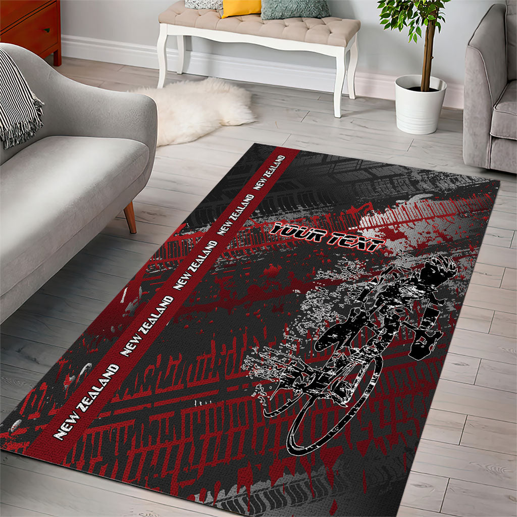Personalised Cycling New Zealand Area Rug Aotearoa Pride Sportswear