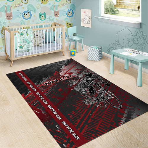 Personalised Cycling New Zealand Area Rug Aotearoa Pride Sportswear