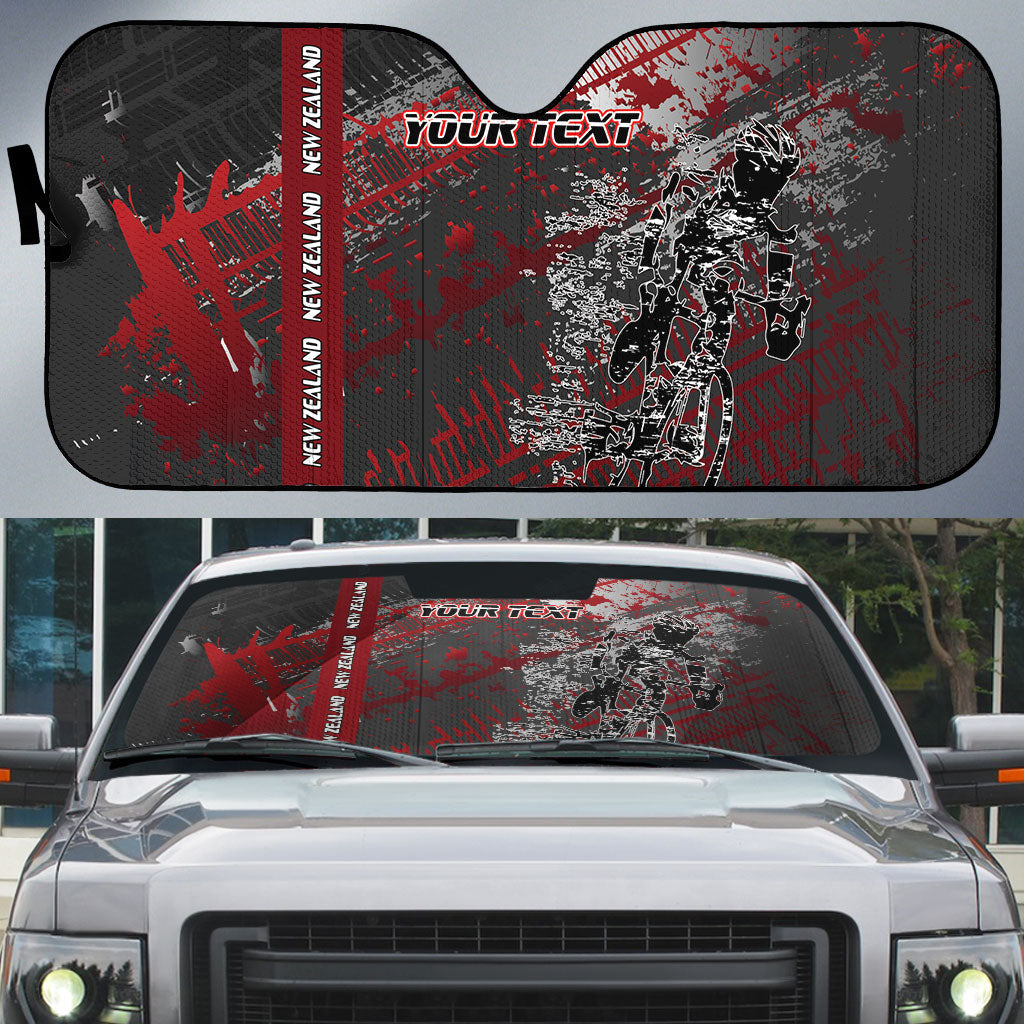 Personalised Cycling New Zealand Auto Sun Shade Aotearoa Pride Sportswear