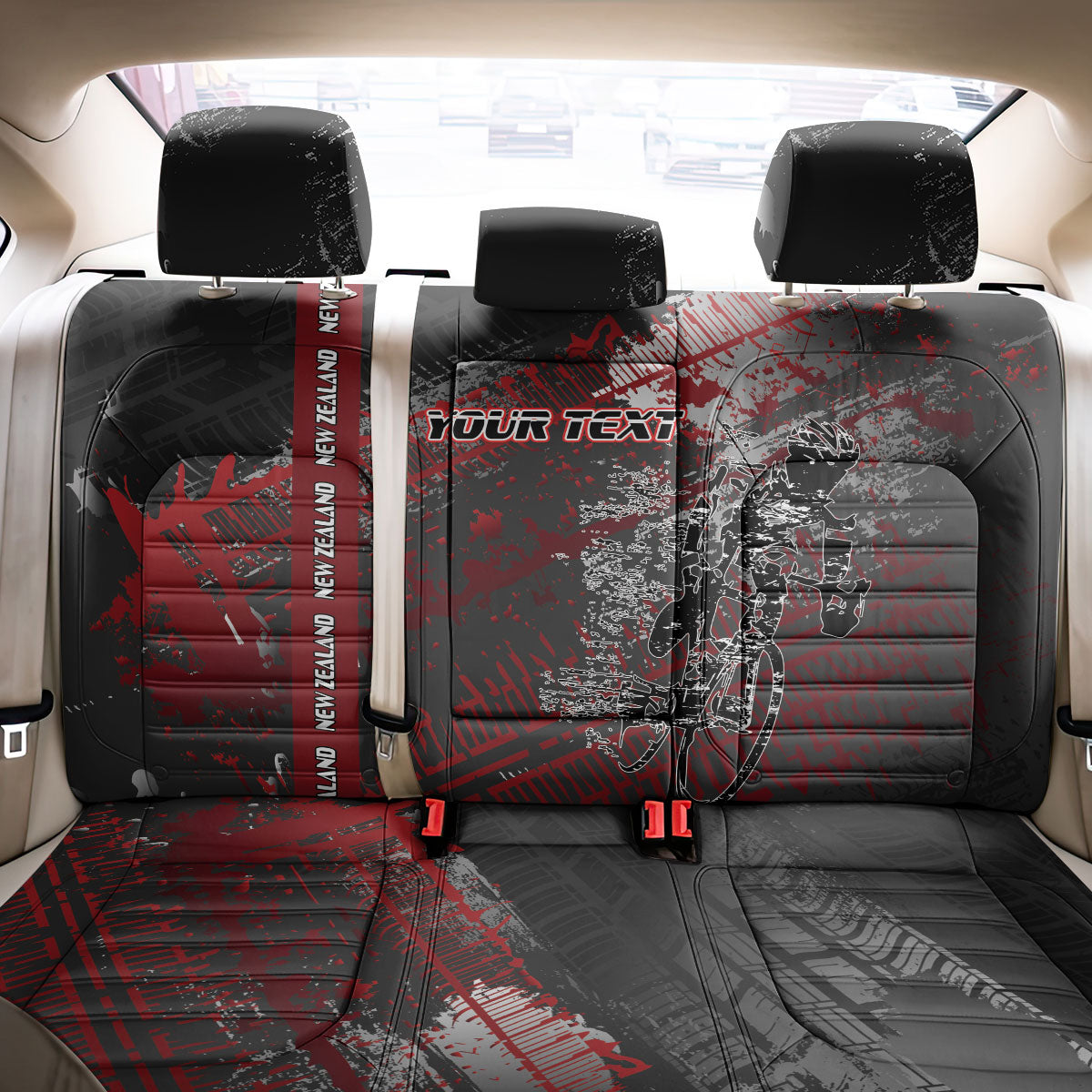Personalised Cycling New Zealand Back Car Seat Cover Aotearoa Pride Sportswear
