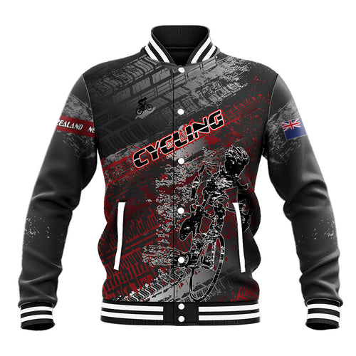 Personalised Cycling New Zealand Baseball Jacket Aotearoa Pride Sportswear