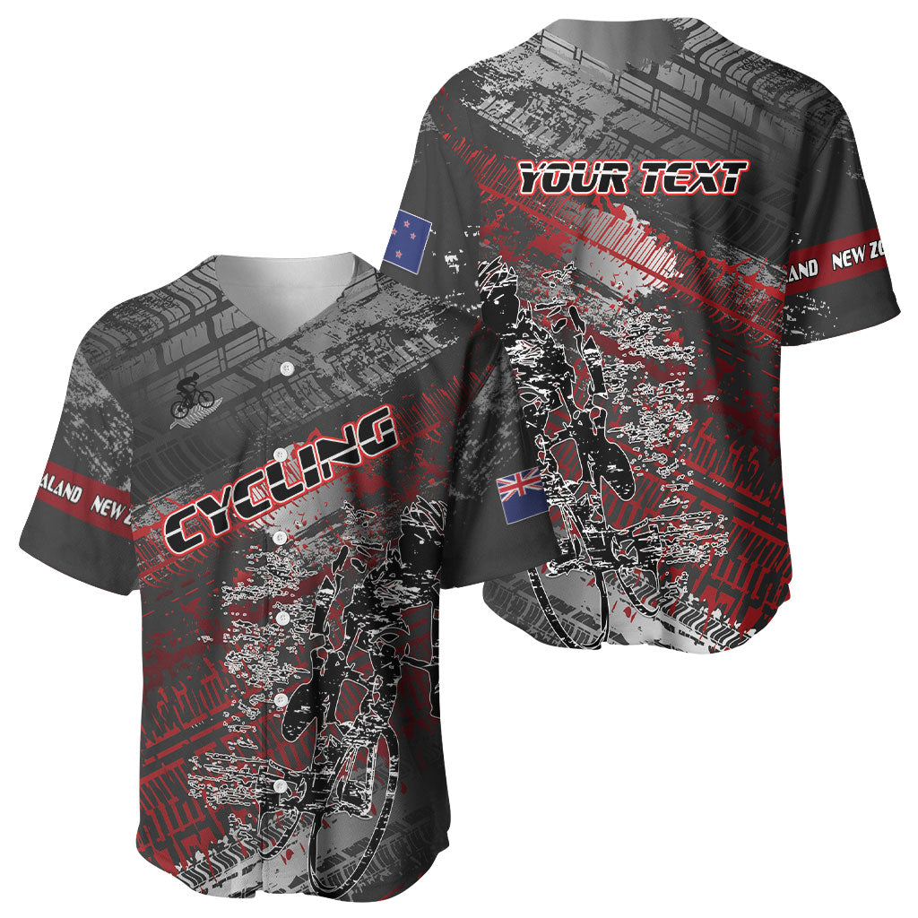 Personalised Cycling New Zealand Baseball Jersey Aotearoa Pride Sportswear