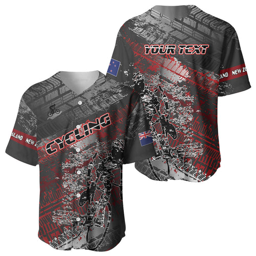 Personalised Cycling New Zealand Baseball Jersey Aotearoa Pride Sportswear