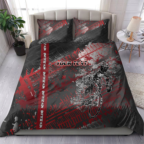 Personalised Cycling New Zealand Bedding Set Aotearoa Pride Sportswear
