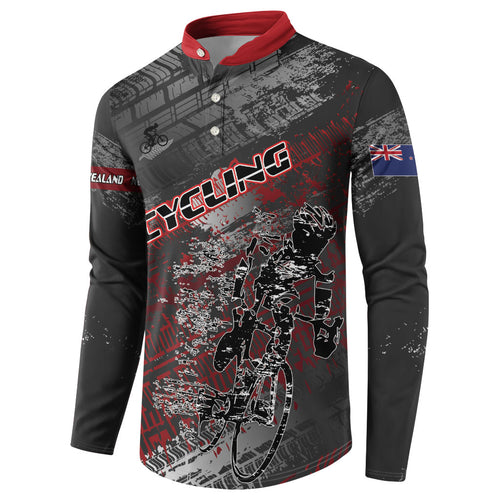 Personalised Cycling New Zealand Button Sweatshirt Aotearoa Pride Sportswear