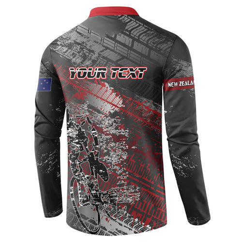 Personalised Cycling New Zealand Button Sweatshirt Aotearoa Pride Sportswear