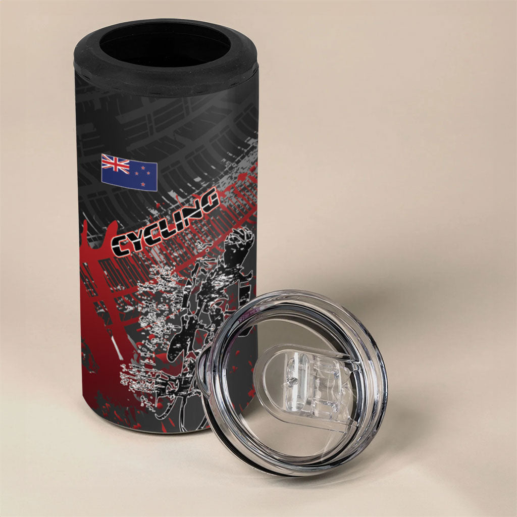 Personalised Cycling New Zealand 4 in 1 Can Cooler Tumbler Aotearoa Pride Sportswear