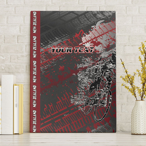 Personalised Cycling New Zealand Canvas Wall Art Aotearoa Pride Sportswear