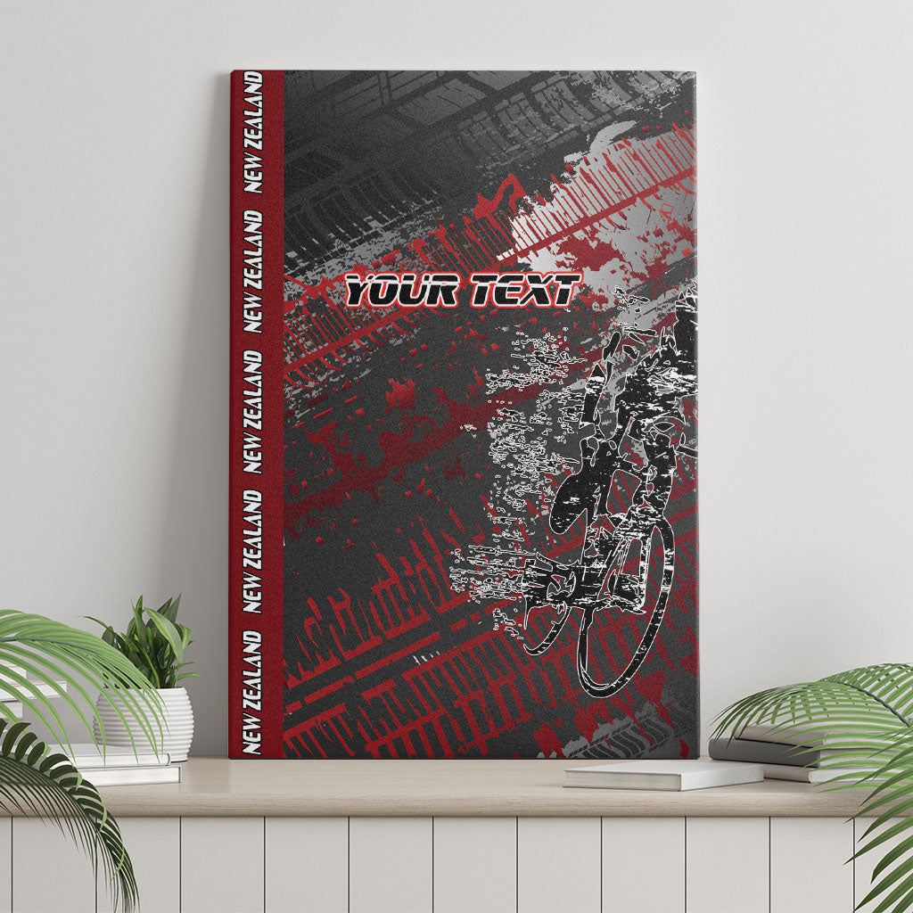 Personalised Cycling New Zealand Canvas Wall Art Aotearoa Pride Sportswear