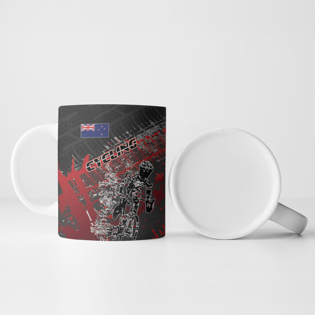 Personalised Cycling New Zealand Ceramic Mug Aotearoa Pride Sportswear