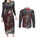 Personalised Cycling New Zealand Couples Matching Long Sleeve Bodycon Dress and Long Sleeve Button Shirt Aotearoa Pride Sportswear