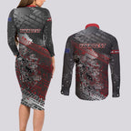 Personalised Cycling New Zealand Couples Matching Long Sleeve Bodycon Dress and Long Sleeve Button Shirt Aotearoa Pride Sportswear