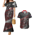 Personalised Cycling New Zealand Couples Matching Mermaid Dress and Hawaiian Shirt Aotearoa Pride Sportswear