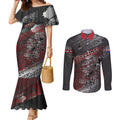 Personalised Cycling New Zealand Couples Matching Mermaid Dress and Long Sleeve Button Shirt Aotearoa Pride Sportswear