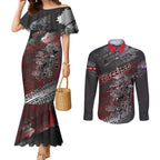 Personalised Cycling New Zealand Couples Matching Mermaid Dress and Long Sleeve Button Shirt Aotearoa Pride Sportswear