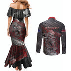 Personalised Cycling New Zealand Couples Matching Mermaid Dress and Long Sleeve Button Shirt Aotearoa Pride Sportswear