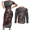 Personalised Cycling New Zealand Couples Matching Short Sleeve Bodycon Dress and Long Sleeve Button Shirt Aotearoa Pride Sportswear