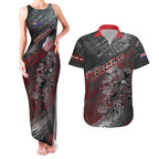 Personalised Cycling New Zealand Couples Matching Tank Maxi Dress and Hawaiian Shirt Aotearoa Pride Sportswear