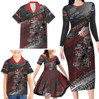 Personalised Cycling New Zealand Family Matching Long Sleeve Bodycon Dress and Hawaiian Shirt Aotearoa Pride Sportswear