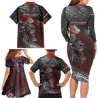 Personalised Cycling New Zealand Family Matching Long Sleeve Bodycon Dress and Hawaiian Shirt Aotearoa Pride Sportswear
