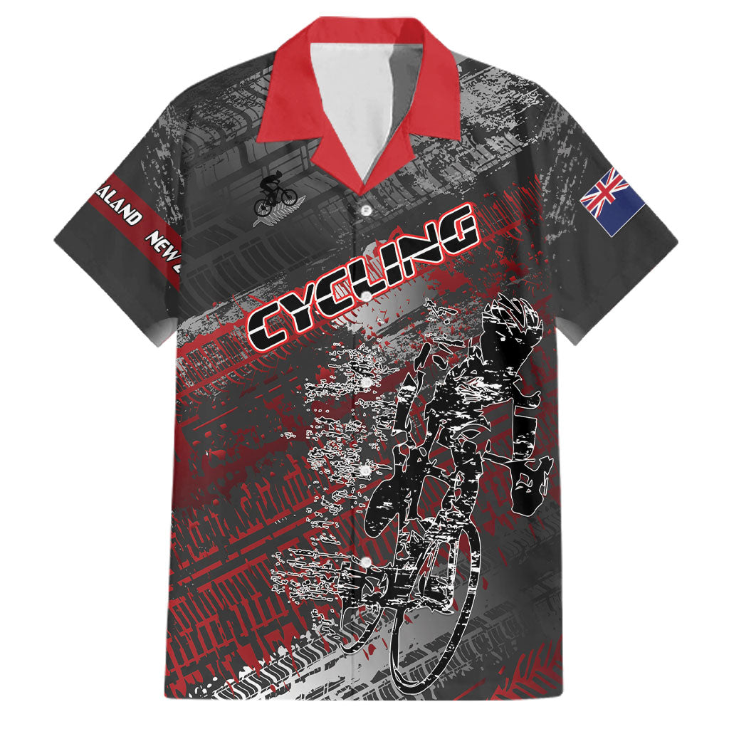 Personalised Cycling New Zealand Family Matching Off Shoulder Maxi Dress and Hawaiian Shirt Aotearoa Pride Sportswear