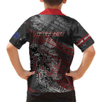 Personalised Cycling New Zealand Family Matching Off Shoulder Short Dress and Hawaiian Shirt Aotearoa Pride Sportswear