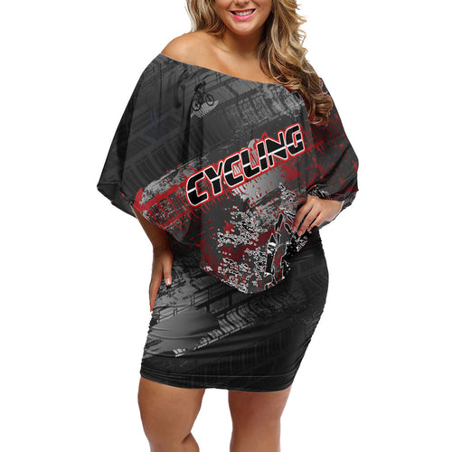 Personalised Cycling New Zealand Family Matching Off Shoulder Short Dress and Hawaiian Shirt Aotearoa Pride Sportswear