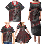 Personalised Cycling New Zealand Family Matching Puletasi and Hawaiian Shirt Aotearoa Pride Sportswear
