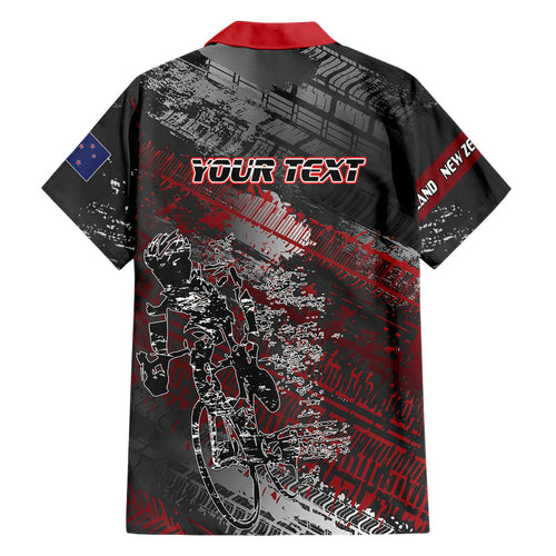 Personalised Cycling New Zealand Family Matching Short Sleeve Bodycon Dress and Hawaiian Shirt Aotearoa Pride Sportswear