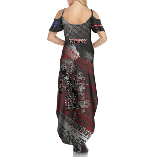Personalised Cycling New Zealand Family Matching Summer Maxi Dress and Hawaiian Shirt Aotearoa Pride Sportswear