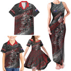 Personalised Cycling New Zealand Family Matching Tank Maxi Dress and Hawaiian Shirt Aotearoa Pride Sportswear