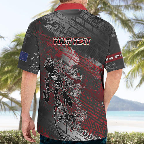 Personalised Cycling New Zealand Hawaiian Shirt Aotearoa Pride Sportswear