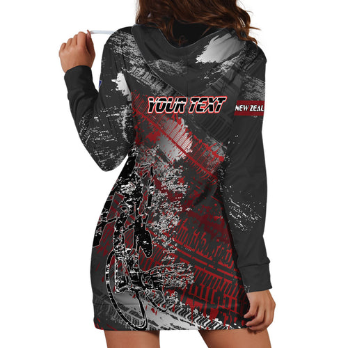Personalised Cycling New Zealand Hoodie Dress Aotearoa Pride Sportswear
