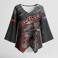 Personalised Cycling New Zealand Kimono Sleeve Blouse Aotearoa Pride Sportswear