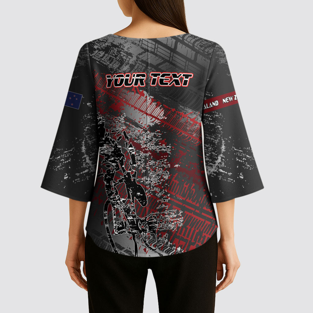 Personalised Cycling New Zealand Kimono Sleeve Blouse Aotearoa Pride Sportswear