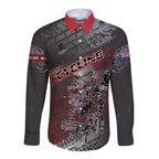 Personalised Cycling New Zealand Long Sleeve Button Shirt Aotearoa Pride Sportswear
