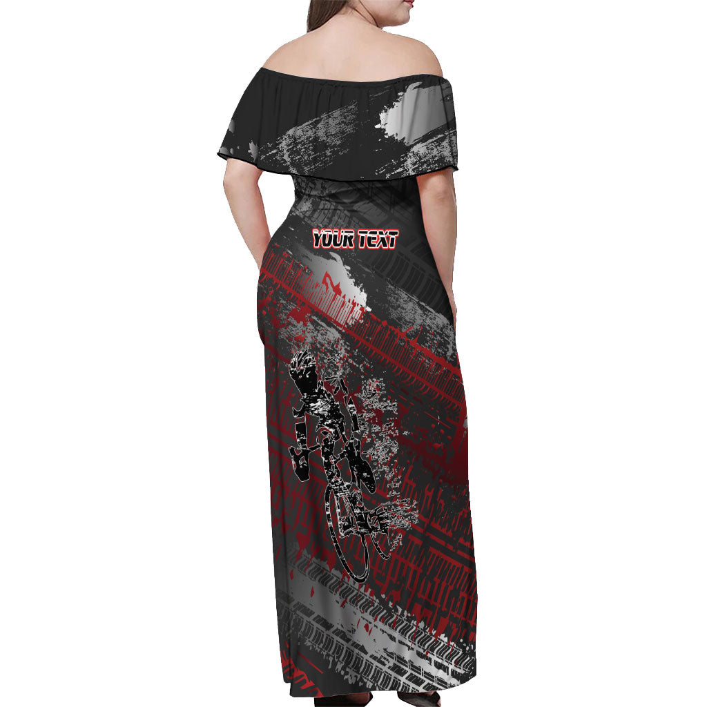 Personalised Cycling New Zealand Off Shoulder Maxi Dress Aotearoa Pride Sportswear
