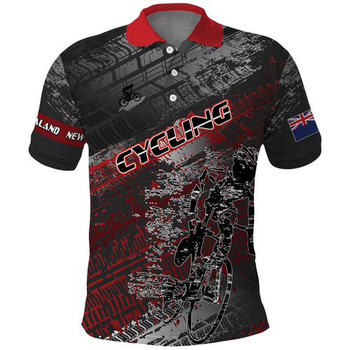 Personalised Cycling New Zealand Polo Shirt Aotearoa Pride Sportswear